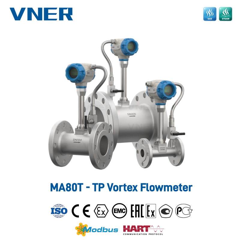 Máy đo lưu lượng xoáy bù nhiệt độ/áp suất dòng MA80T-TP